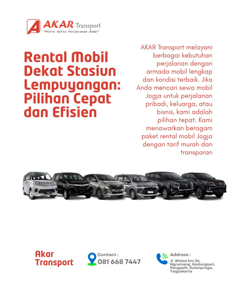 Rental Mobil Dekat Stasiun Lempuyangan: Pilihan Cepat dan Efisien